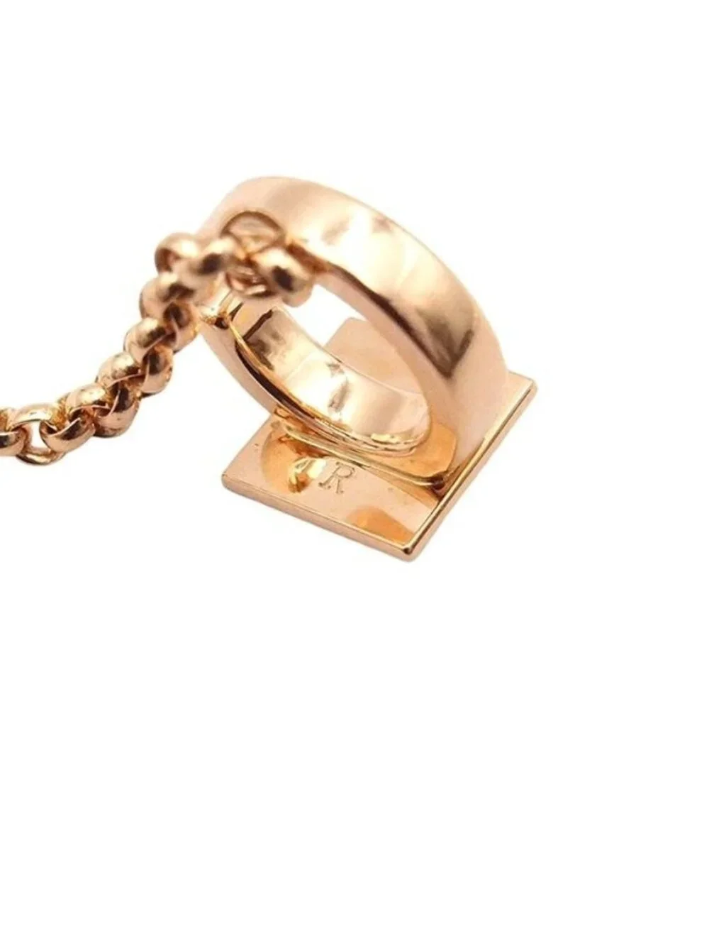 Hermes Clou d'H Chain Cuff Pink Gold 18K Right Ear Earrings